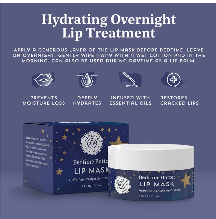 Bedtime Lip Mask| Woolzies - Soft by Nature 1 oz